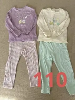 ユニクロ　すみっコぐらし　110サイズ　長袖秋冬　パジャマ２セット