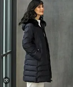 美品 グリーンレーベルリラクシング ダウンコート green label