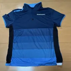 DIADORA レディーステニスウェア ハーフジップ ブルー Lのサムネイル