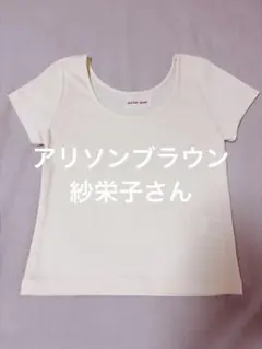 アリソンブラウン紗栄子さんリブ 半袖 Tシャツ　FREEサイズ