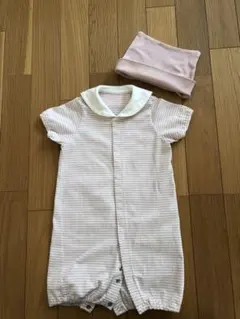 ツーウェイオール　カバーオール　ロンパース　帽子　50〜70