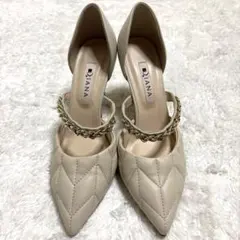 【極美品】 DIANA ダイアナ キルティング パンプス ベージュ
