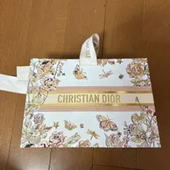 CHRISTIAN DIOR 花柄ショップ袋 中型