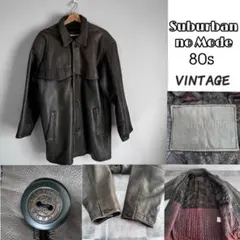 80s Suburban no Mode 羊革 本革 レザー ジャケット コートのサムネイル