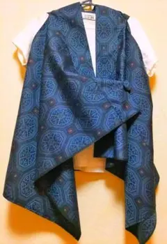 着物リメイク/紬/ジレ/ブローチ付