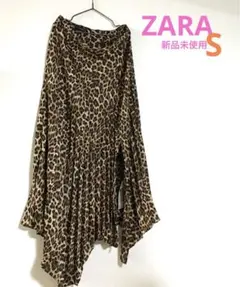 ザラ　アシンメトリースカート　アニマル柄