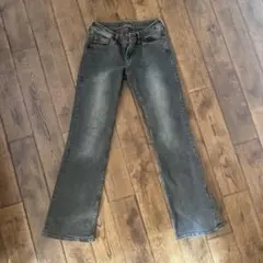 ダークグレー ブーツカットデニム 36 Y2k海外ブランドレディースローライズ