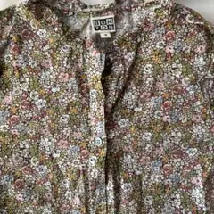 BONTON リバティ生地花柄 長袖ワンピース