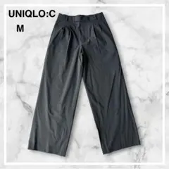 UNIQLO:C ユニクロ　タックワイドパンツ M グレー