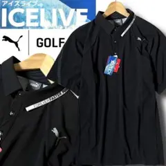 S プーマ ゴルフ ICELIVE 速乾 熱中症防止 半袖ポロシャツ ブラック