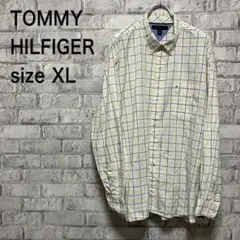 【TOMMYHILFIGER】トミーヒルフィガー 長袖シャツ チェックXLサイズ