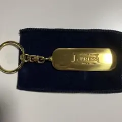 J. PRESS ゴールドメタルキーホルダー