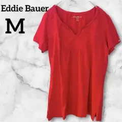 美品✨Eddie Bauer【M】カットソー 半袖Tシャツ レッド トップス