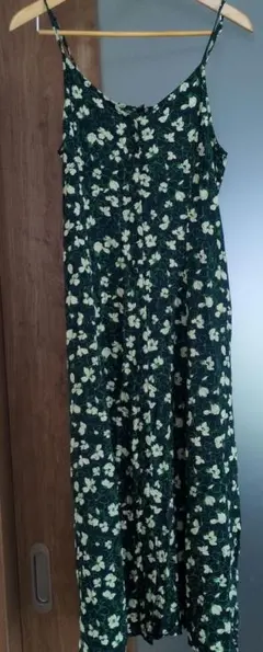 UNIQLO 花柄 キャミワンピース ネイビー M