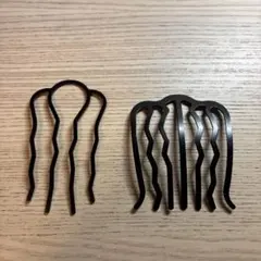 夜会巻き　ブラックヘアピン2個セット