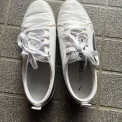 PUMA 27cm スニーカー スリッポン ホワイト ブラック