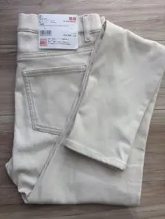 新品未使用⭐︎ユニクロヒートテックLサイズ⭐︎オフホワイト スキニーパンツ♪