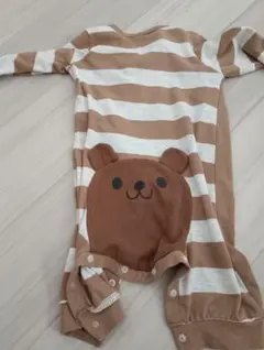 ストライプ柄クマロンパース 80cm