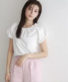 pierrot ピエロ パフ スリーブ 袖 白 tシャツ 半袖のサムネイル