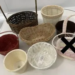 【7個まとめ売り】花カゴ花器バスケット　フラワーアレンジメント