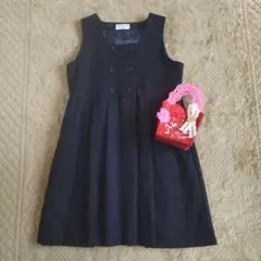 MIKI HOUSE ネイビー ジャンバースカート T120　卒園入学セレモニー