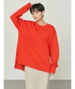 アメリカンホリック　エコカルットサイドスリットチュニック　オレンジ　M