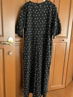 水玉模様 半袖オールインワン　サロペット