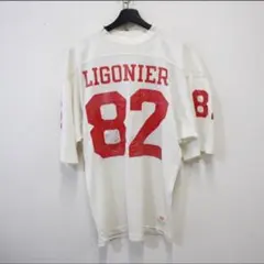 ビンテージ Champion チャンピオン フットボールTシャツ 白　M