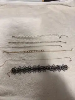 チョーカー 6点セット シルバー ゴールド ブラック