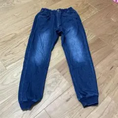 130cm デニムブルー ゴムウエストパンツ