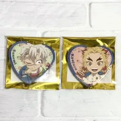 鬼滅の刃 ストロベリーフェスティバル ハート缶バッジ 不死川実弥 煉獄杏寿郎