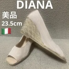 ❣️美品23.5cm DIANAイタリア製オープントゥウェッジソールパンプスのサムネイル