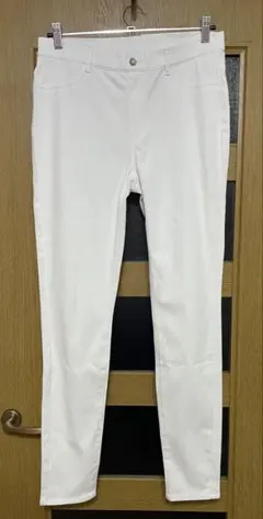 美品 ウルトラストレッチハイライズレギンスパンツ 丈長め XL ホワイト