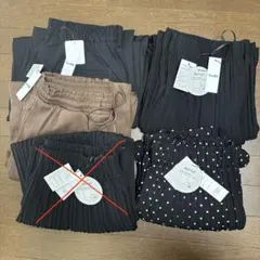 プリーツ加工ワイドパンツ ・スカート　4点セット