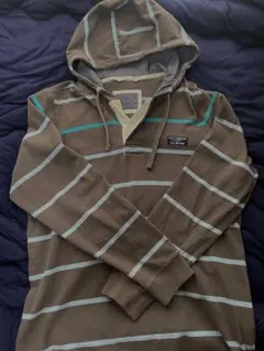 ち*う様 L.L.Bean ラグビーフード　ストライプパーカー L.REGのサムネイル