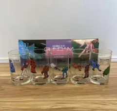 新品未使用 昭和レトロ 非売品 機動戦士ガンダム グラス 5個セット