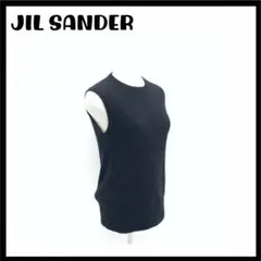 JIL SANDER カシミヤ ノースリーブニット M ブラックのサムネイル