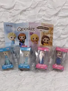 ディズニー Qposketミニチュアコレクション2 エルサ アナ 4体セット