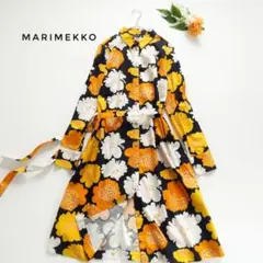 美品✨マリメッコ cavea tumma ハイネック ワンピース 花柄 限定 