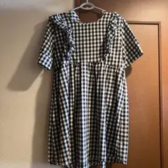 夢展望 ギンガムチェック ワンピース