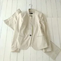 【美品】ZARA ザラ ノーカラージャケット パンツスーツ ウォッシャブル