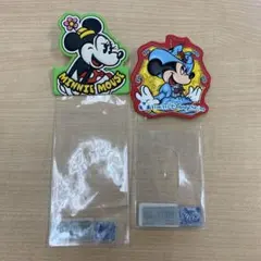 ディズニーランド　チケットホルダー　レトロ　バッチ　ミニー　セットのサムネイル