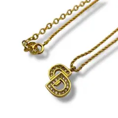 極美品 Dior クリスチャンディオール ネックレス CDロゴ ヴィンテージ
