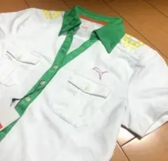 新品PUMAホワイト×グリーンシャツのサムネイル