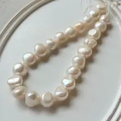 淡水パールビーズ1連約22個