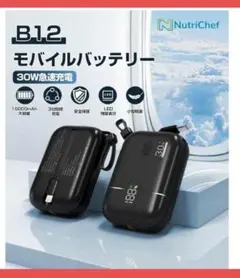モバイルバッテリー 大容量15000mAh ✨LED残量表示 　PSE認証済み