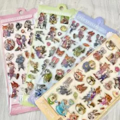 【セール】ウォーターシール 立体シール 4枚セット まとめ売り