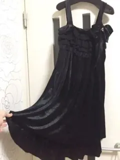 アクシーズファームお値下げ３点セット黒リボンドレス バッグ セット 結婚式 美品