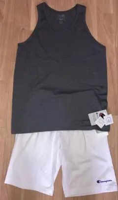 【未使用タグ付き】Champion タンクトップとハーフパンツセット L　メンズ