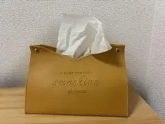 옐로우 가죽 티슈 박스 케이스